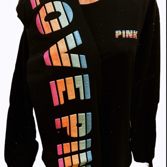 NEW VICTORIAS SECRET PINK BLING PULLOVER & SWEATPANTS RARE VTG NET - Picture 10 of 10